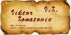 Viktor Komatović vizit kartica